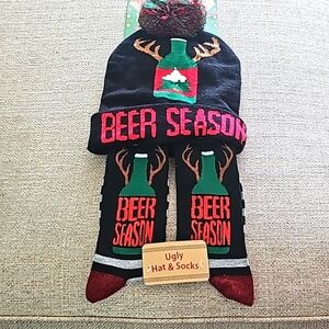 Legale Ugle Christmas 🎄 party collection mens sz 12 -12 hat & socks nwt